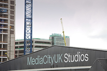 Media city being built in Salford Quays, Manchester, England, United Kingdom, Europe