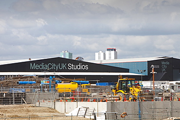 Media city being built in Salford Quays, Manchester, England, United Kingdom, Europe