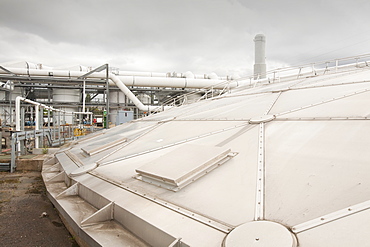 The odour suppressant plant at Daveyhulme wastewater treatment plant in Manchester, England, United Kingdom, Europe