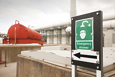 The odour suppressant plant at Daveyhulme wastewater treatment plant in Manchester, England, United Kingdom, Europe