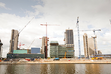 Media city being built in Salford Quays, Manchester, England, United Kingdom, Europe