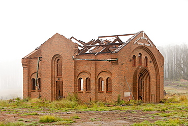 A church destroyed at Kinglake, one of the worst affected communities of the catastrophic 2009 Australian Bush Fires in the state of Victoria, Australia, Pacific