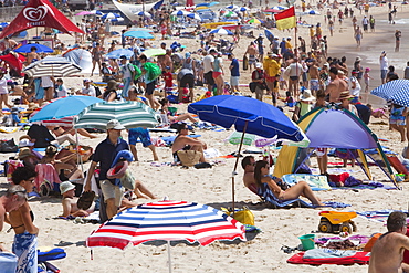 Crowds on Manly Beach, Sydney, New South Wales, Australia, Pacific