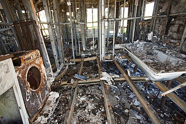 A house belonging to Allan Lehepuu in the mountains near Michelago that was destroyed by bush fires in December 2009, New South Wales, Australia, Pacific