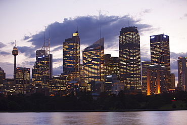 Sydney city centre at dusk, Sydney, New South Wales, Australia, Pacific