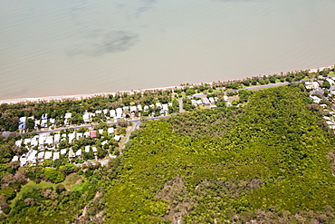 Housing on the outskirts of Cairns that is vulnerable to sea level rise, Queensland, Australia, Pacific