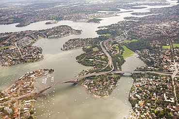 Sydney from the air, New South Wales, Australia, Pacific