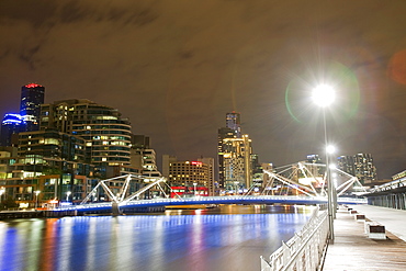 The Seafarers Bridge, a modern footbridge acorss the Yarra River in Melbourne, Victoria, Australia, Pacific