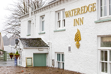 The Water Edge Hotel in Ambleside flooded out when Lake Windermere reached its highest ever recorded level, Ambleside, Lake District, Cumbria, England, United Kingdom, Europe