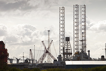 The highly polluted ghost ships being dismantled in a shipyard on the outskirts of Hartlepool, Cleveland, England, United Kingdom, Europe