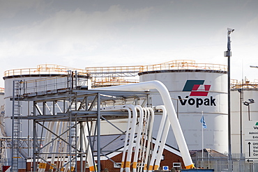 Oil storage depot on Teesside, England, United Kingdom, Europe