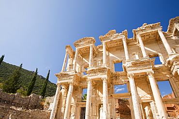 The Library of Celsus at Ephesus, an ancient Roman and Greek city in Izmir province, Anatolia, Turkey, Asia Minor, Eurasia