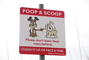 A sign in Blakeney, Norfolk, England, United Kingdom, Europe