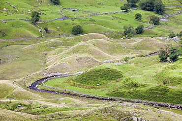 Drumlins in Swindale in the North East Lake District, Cumbria, England, United Kingdom, Europe