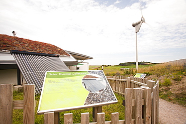 The Norfolk Naturalists Trust visitor centre at Cley, on the North Norfolk Coast, Norfolk, England, United Kingdom, Europe