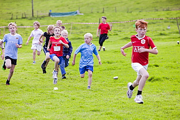 The childrens race at Grasmere Sports in the Lake District, Cumbria, England, United Kingdom, Europe