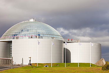 The Perlan building, designed around five huge water tanks that hold geothermally heated water, Reykjavik, Iceland, Polar Regions