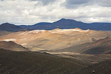 Hverfell volcanic cone above Lake Myvatn in Northern Iceland, Polar Regions