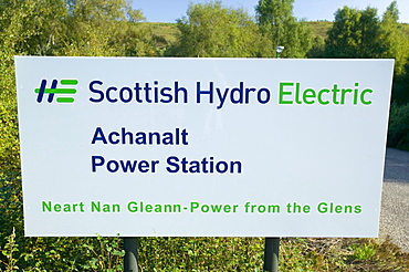 Achanalt hydro electric power station in Scotland, United Kingdom, Europe