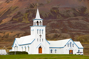 Dalvik church in Dalvik, northern Iceland, Polar Regions