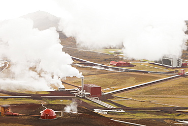 Krafla geothermal power station near Myvatn, Iceland, Polar Regions