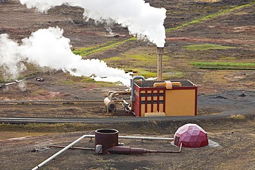 Krafla geothermal power station near Myvatn, Iceland, Polar Regions