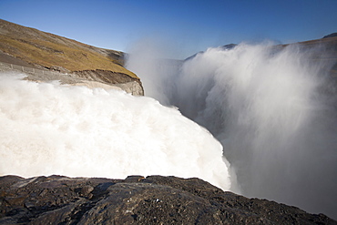 Overspill from the Karahnjukar dam and Halslon reservoir, North East Iceland, Iceland, Polar Regions