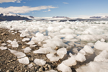 Jokulsarlon ice lagoon, one of the most visited places in Iceland, Polar Regions