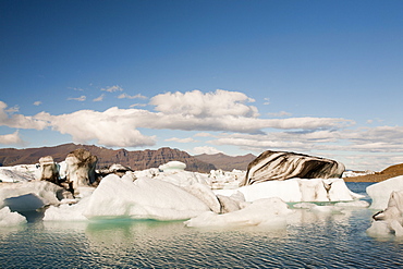 Jokulsarlon ice lagoon, one of the most visited places in Iceland, Polar Regions