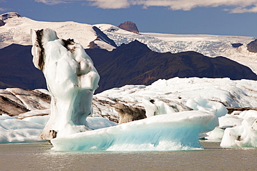 Jokulsarlon ice lagoon, one of the most visited places in Iceland, Polar Regions