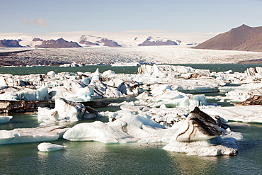 Jokulsarlon ice lagoon, one of the most visited places in Iceland, Polar Regions