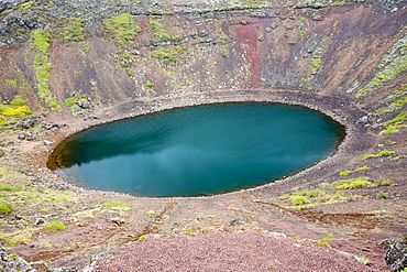 Kerio volcanic crater near Selfoss, Iceland, Polar Regions