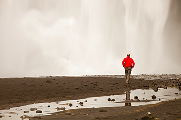 Skogarfoss at skogar on the south coast, Iceland, Polar Regions