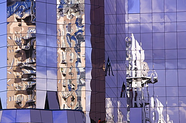 A glass fronted building in Salford Quays, Manchester, England, United Kingdom, Europe