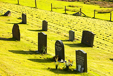 Gravestones in Clappersgate churchyard near Ambleside, Cumbria, England, United Kingdom, Europe