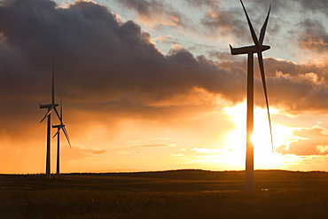 Whitlee wind farm on Eaglesham Moor just south of Glasgow in Scotland, United Kingdom, Europe