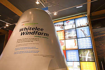 The visitor centre at Whitlee wind farm on Eaglesham Moor just south of Glasgow in Scotland, United Kingdom, Europe