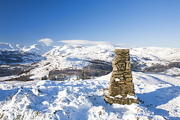 Loughrigg in winter weather, Lake District, Cumbria, England, United Kingdom, Europe