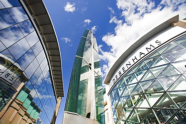 Danny Lane's Ellipsis Eclipses glass sculpture in Newcastle City centre, Tyneside, England, United Kingdom, Europe