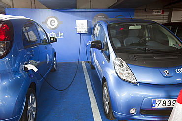 Electric cars for hire in Seville, Spain, Europe