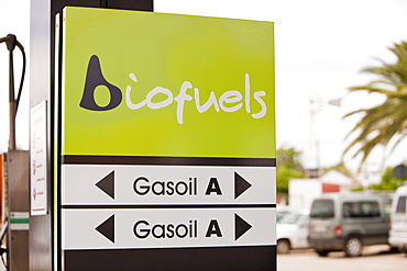 A bio fuel petrol station in Ecija, Andalucia, Spain, Europe