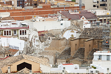 Church destroyed in an earthquake, Lorca, Andalucia, Spain, Europe