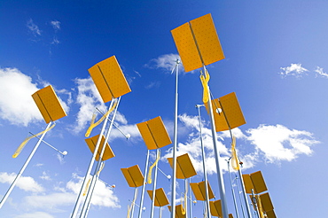 Solar panels and wind turbines in Hull, Yorkshire, England, United Kingdom, Europe