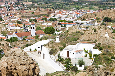 Old Cave houses in Guadix, Andalucia, Spain, Europe