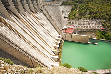 The Iznajar hydro electric power station near Antequera in Andalucia, Spain, Europe