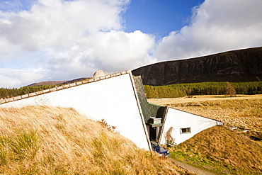 A green house with triple glazed windows, built in the 1970's and still exceeding green build regulations, Feshiebridge, Cairngorm, Scotland, United Kingdom, Europe