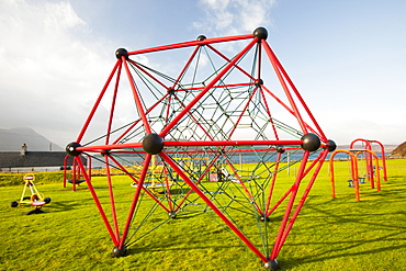 A playground in Inverarish on the Isle of Raasay, Scotland, United Kingdom, Europe