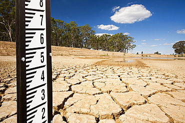 A farmer's watering hole, almost dried up, on a farm near Shepperton, Victoria, Australia, Pacific