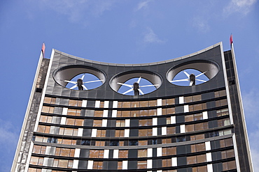 The Strata building at the Elephant and Castle, the first building in the world to have wind turbines integrated into the fabric of the building, London, England, United Kingdom, Europe