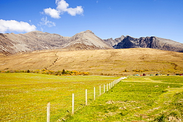 The Cuillin Ridge from Glen Brittle, Isle of Skye, Scotland, United Kingdom, Europe